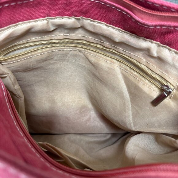 Colorful Canvas & Faux Leather Crossbody Bag With Shoe Design - Picture 5 of 5